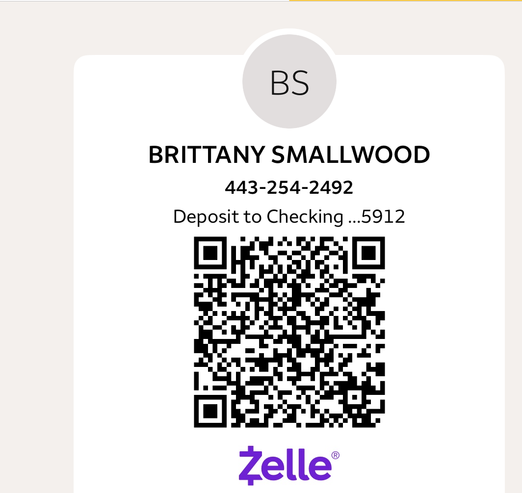 Zelle QR code for Brittany Smallwood
